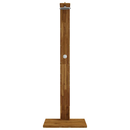 vidaXL Outdoor Shower 219 cm Solid Acacia Wood and Stainless Steel