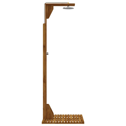 vidaXL Outdoor Shower 219 cm Solid Acacia Wood and Stainless Steel