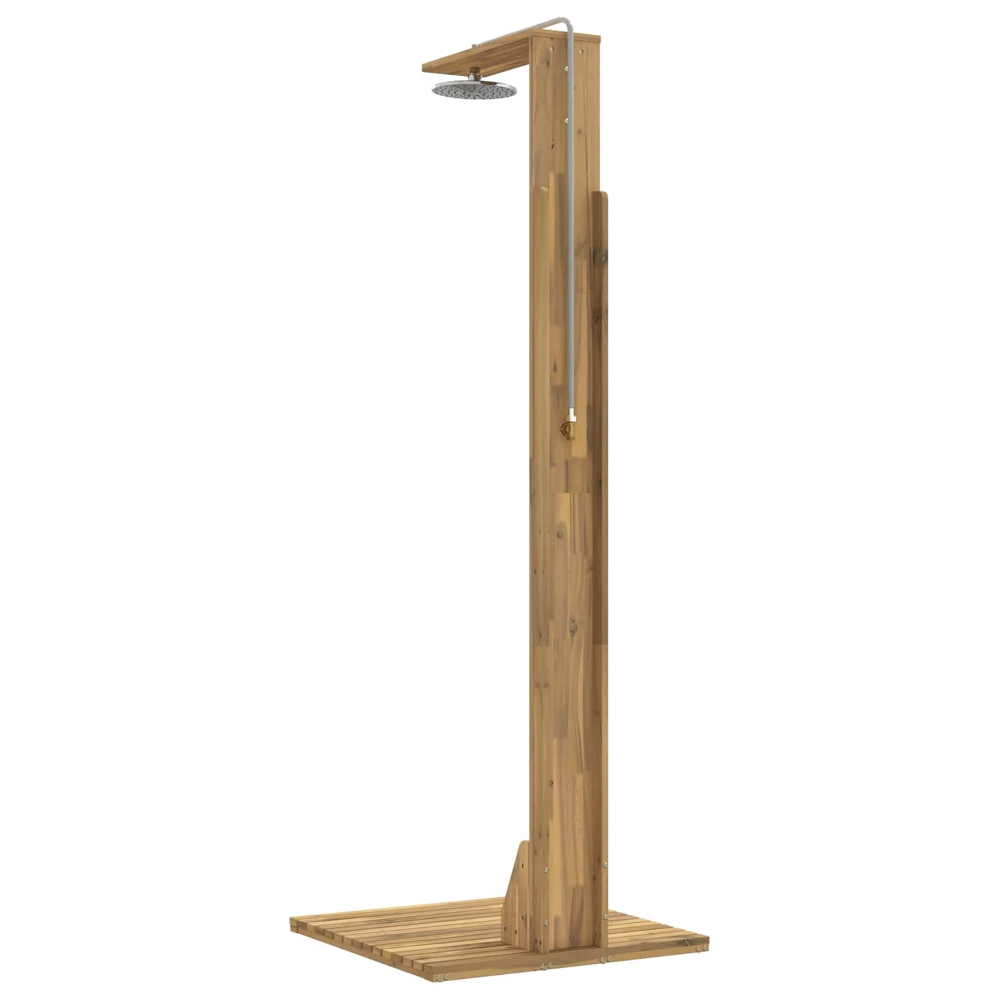 vidaXL Outdoor Shower 219 cm Solid Acacia Wood and Stainless Steel