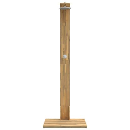 vidaXL Outdoor Shower 219 cm Solid Acacia Wood and Stainless Steel