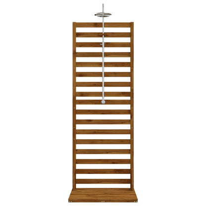 vidaXL Outdoor Shower 205.5 cm Solid Acacia Wood and Stainless Steel