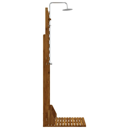 vidaXL Outdoor Shower 205.5 cm Solid Acacia Wood and Stainless Steel
