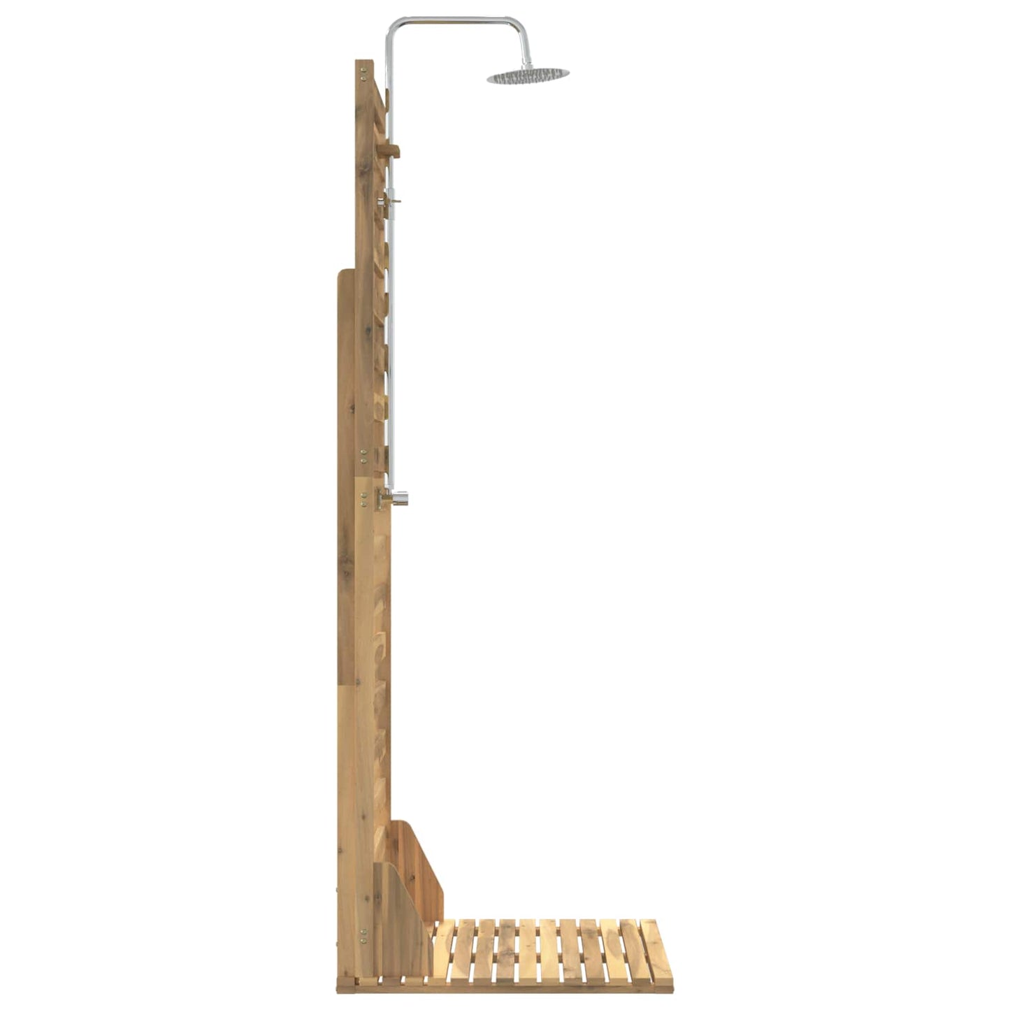 vidaXL Outdoor Shower 205.5 cm Solid Acacia Wood and Stainless Steel