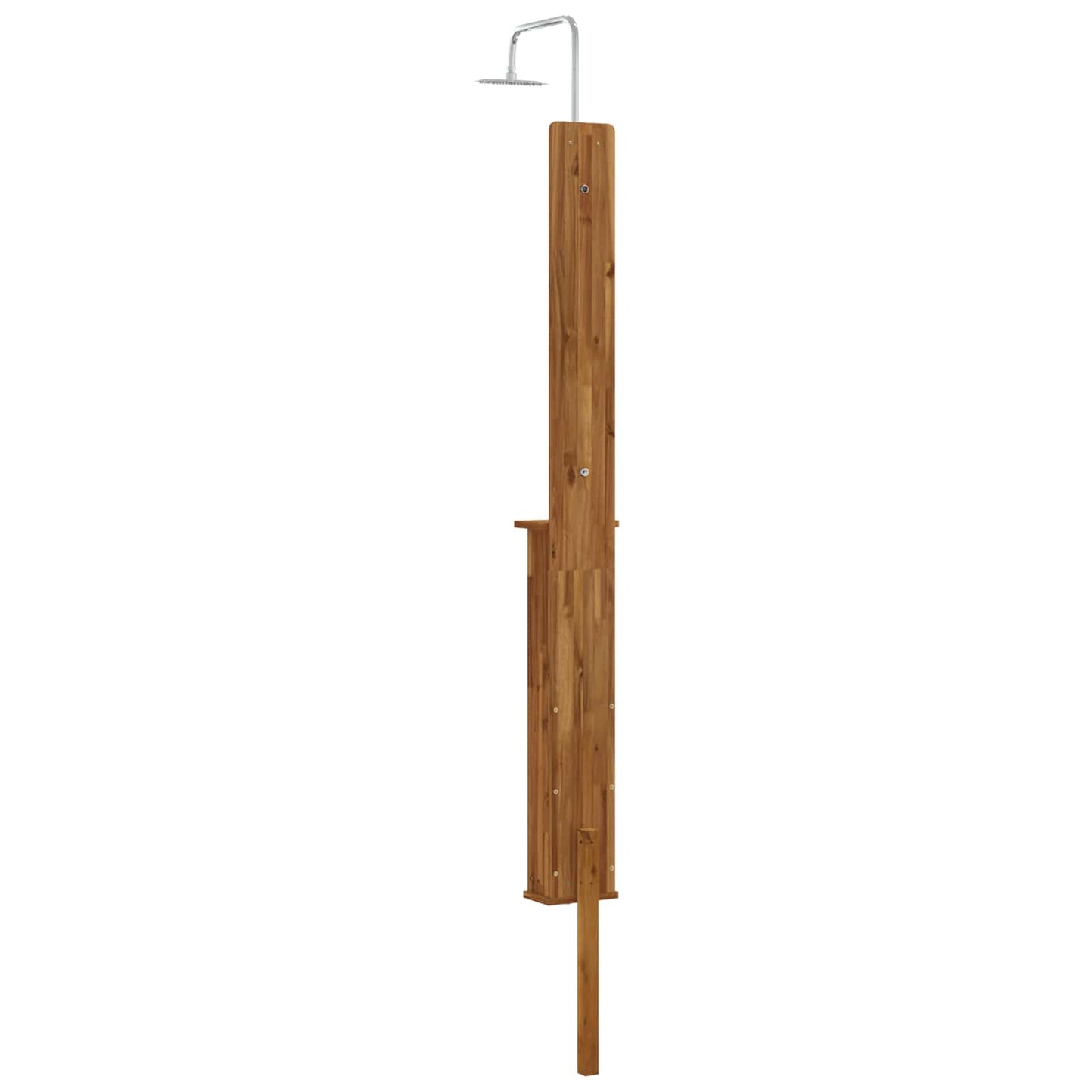 vidaXL Outdoor Shower 257 cm Solid Acacia Wood and Stainless Steel
