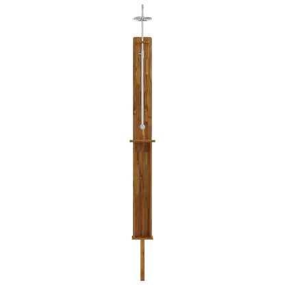 vidaXL Outdoor Shower 257 cm Solid Acacia Wood and Stainless Steel