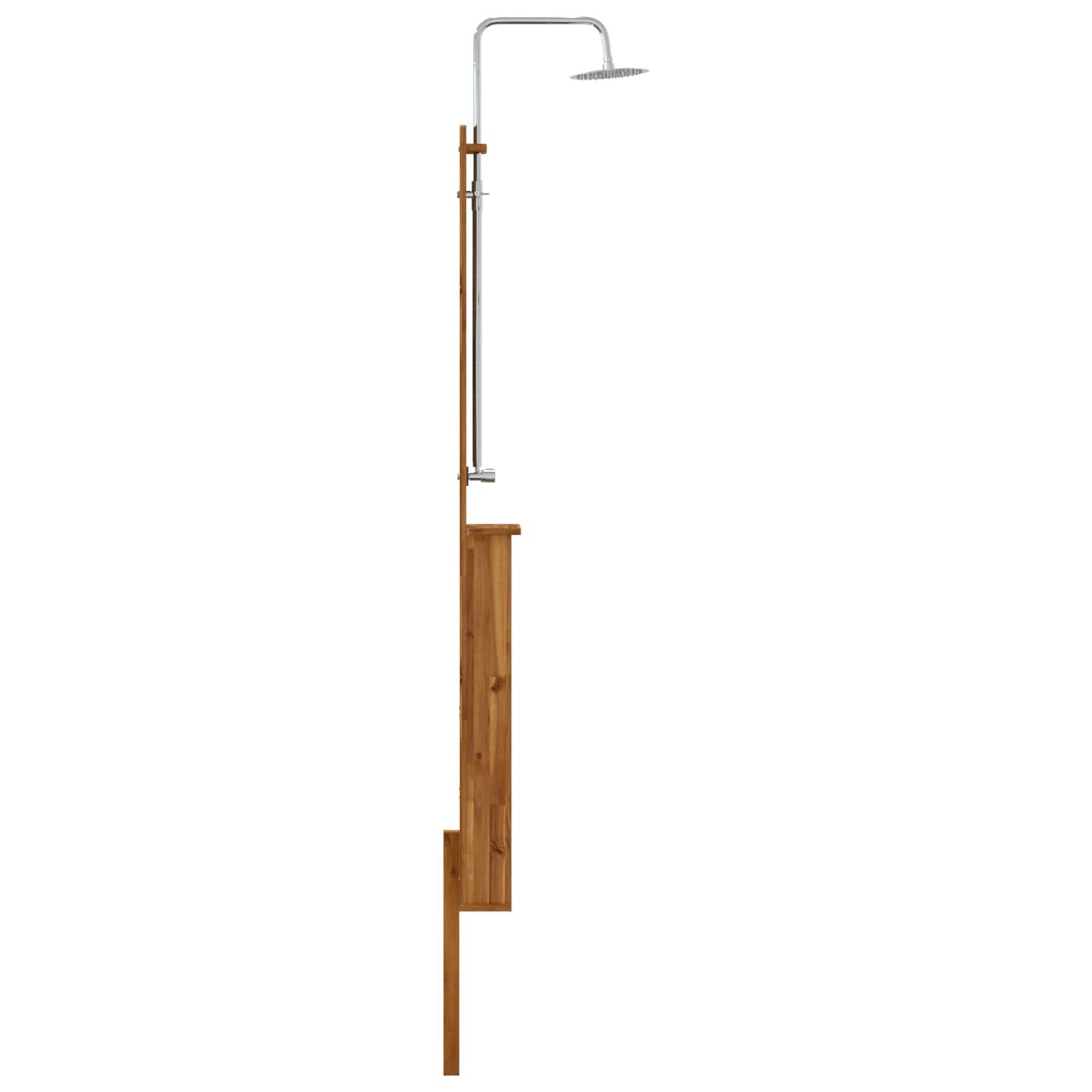 vidaXL Outdoor Shower 257 cm Solid Acacia Wood and Stainless Steel