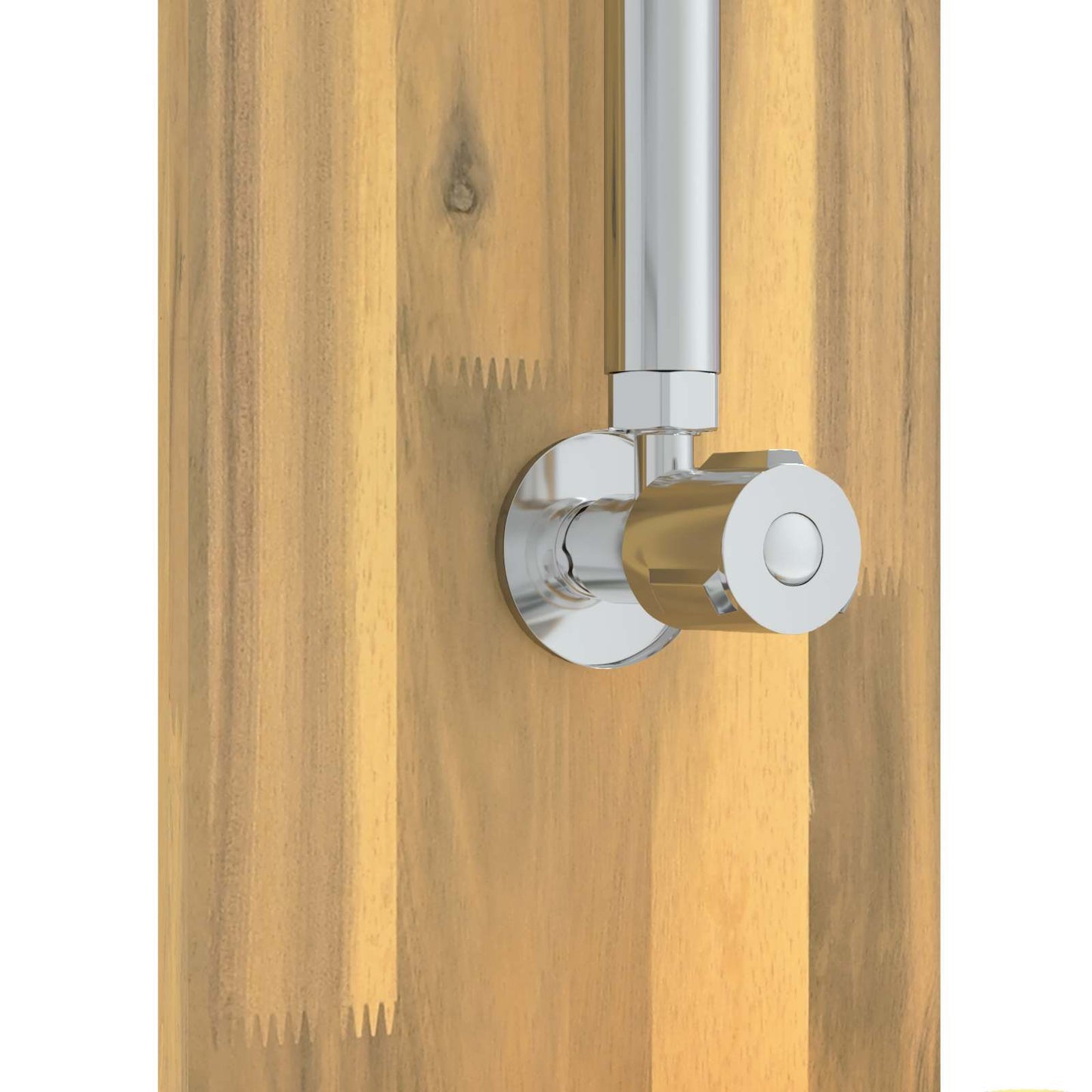 vidaXL Outdoor Shower 257 cm Solid Acacia Wood and Stainless Steel