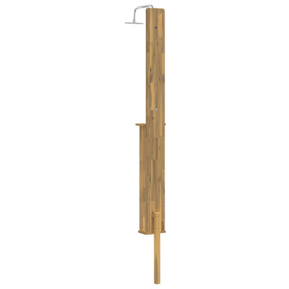 vidaXL Outdoor Shower 257 cm Solid Acacia Wood and Stainless Steel