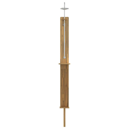 vidaXL Outdoor Shower 257 cm Solid Acacia Wood and Stainless Steel