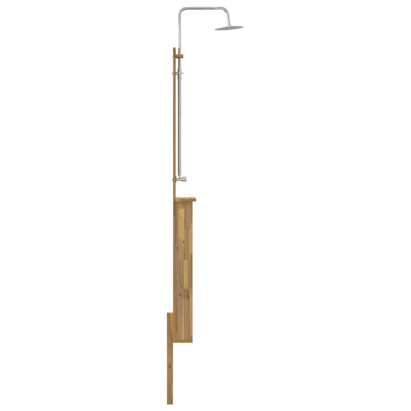 vidaXL Outdoor Shower 257 cm Solid Acacia Wood and Stainless Steel