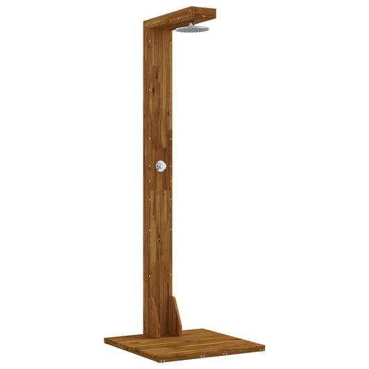vidaXL Outdoor Shower 210.5 cm Solid Acacia Wood and Stainless Steel