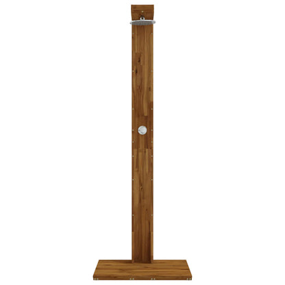 vidaXL Outdoor Shower 210.5 cm Solid Acacia Wood and Stainless Steel