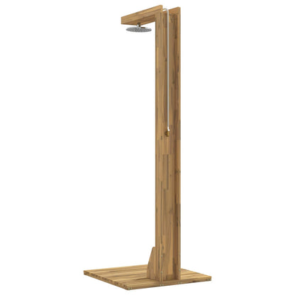 vidaXL Outdoor Shower 210.5 cm Solid Acacia Wood and Stainless Steel