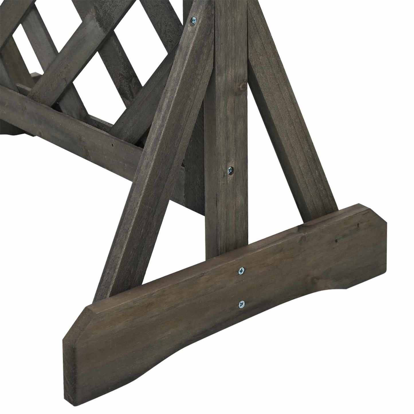 vidaXL Vertical Garden Trellis Grey 48 x 30 x 70.5 cm Solid Fir Wood