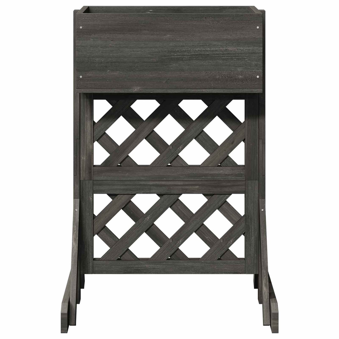vidaXL Vertical Garden Trellis Grey 48 x 30 x 70.5 cm Solid Fir Wood