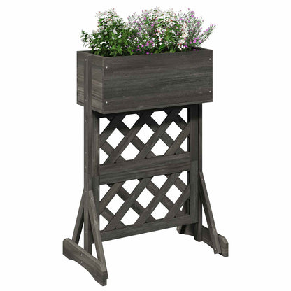 vidaXL Vertical Garden Trellis Grey 48 x 30 x 70.5 cm Solid Fir Wood