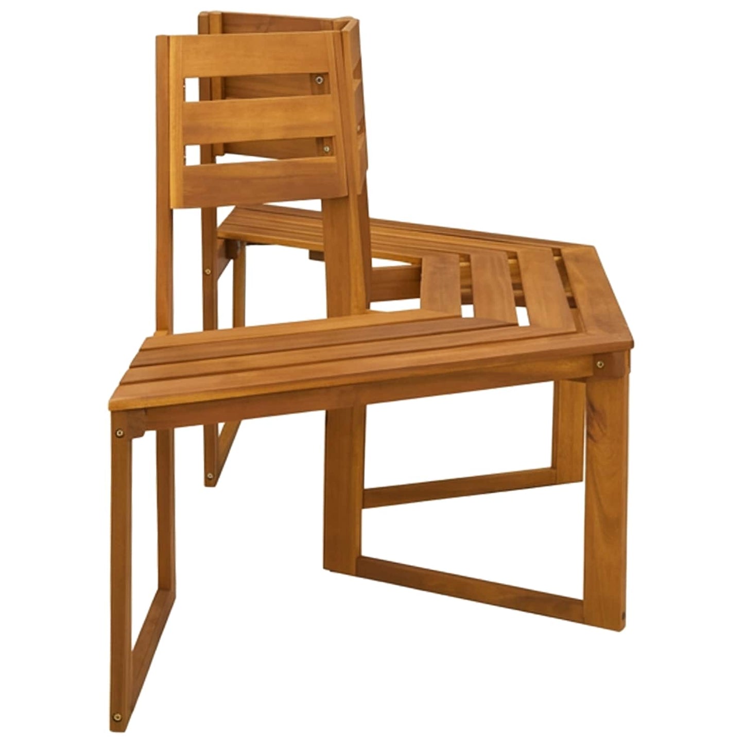 vidaXL Tree Bench 2 pcs 160 x 140 x 86 cm Solid Acacia Wood Natural