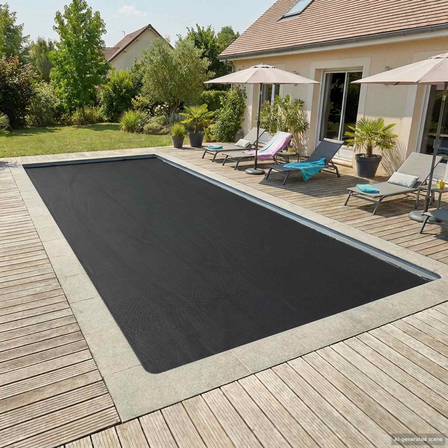 vidaXL Solar Pool Cover Heavy Quality 732 x 366 cm 200 μm Square PE