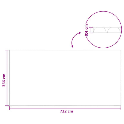 vidaXL Solar Pool Cover Heavy Quality 732 x 366 cm 200 μm Square PE