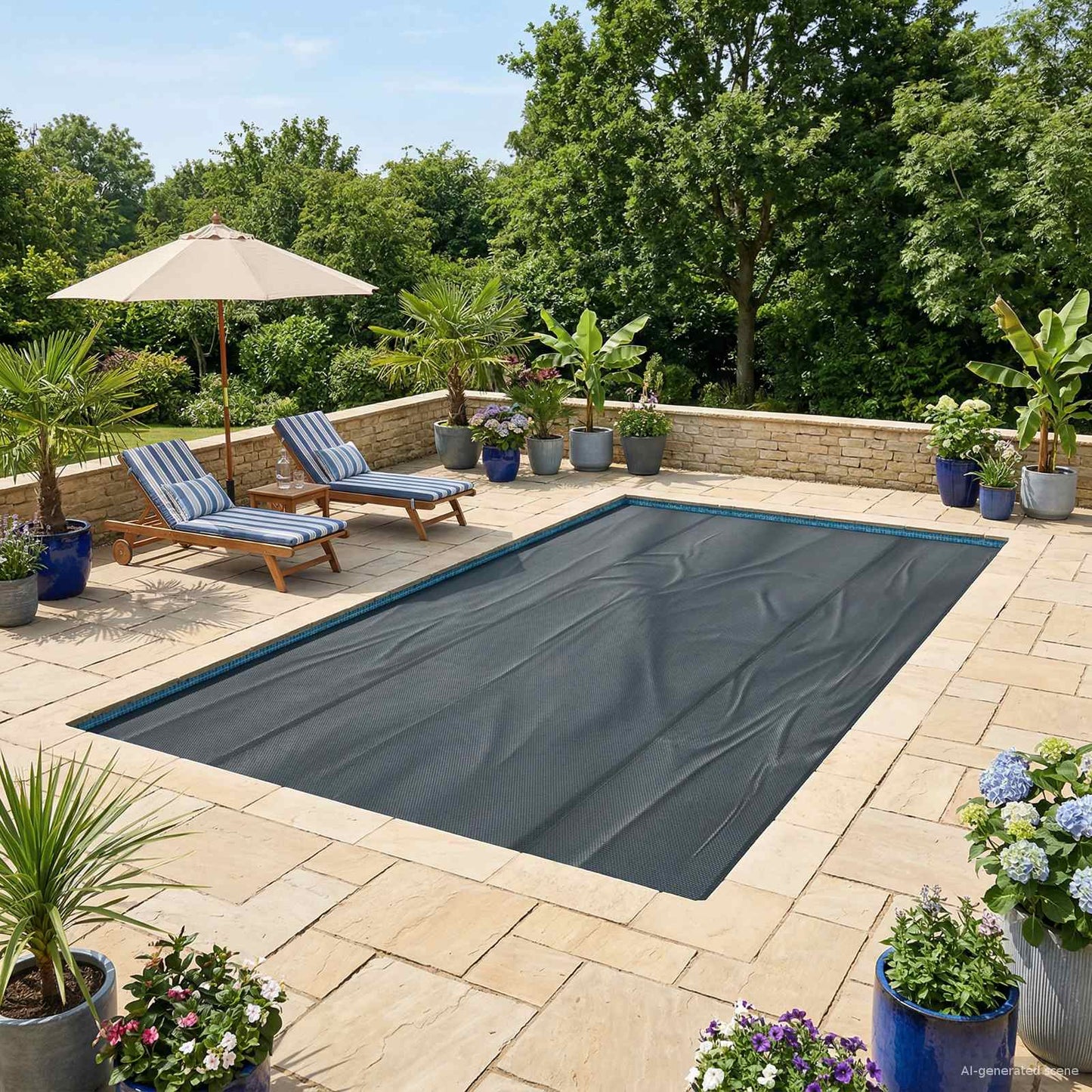 vidaXL Solar Pool Cover Heavy Quality 600 x 300 cm 200 μm Square PE