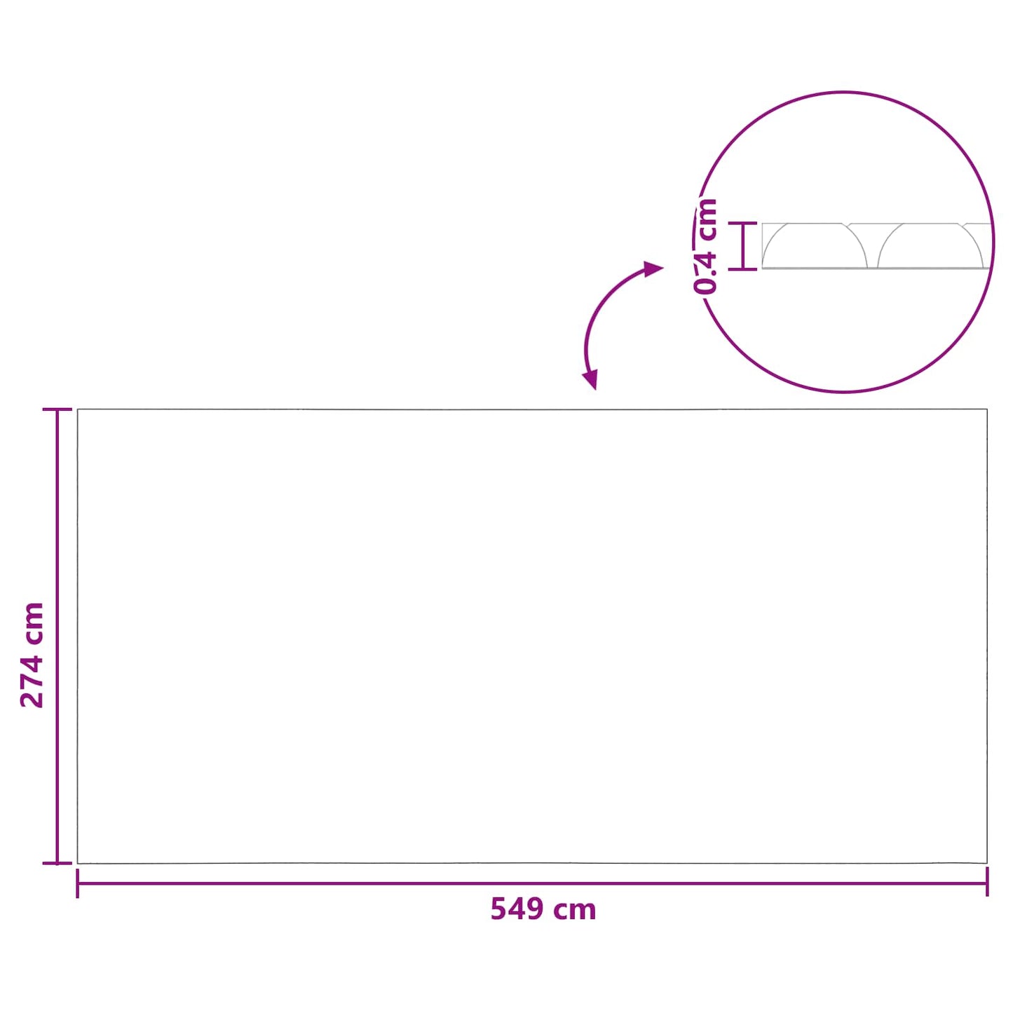 vidaXL Solar Pool Cover Heavy Quality 549 x 274 cm 200 μm Square PE