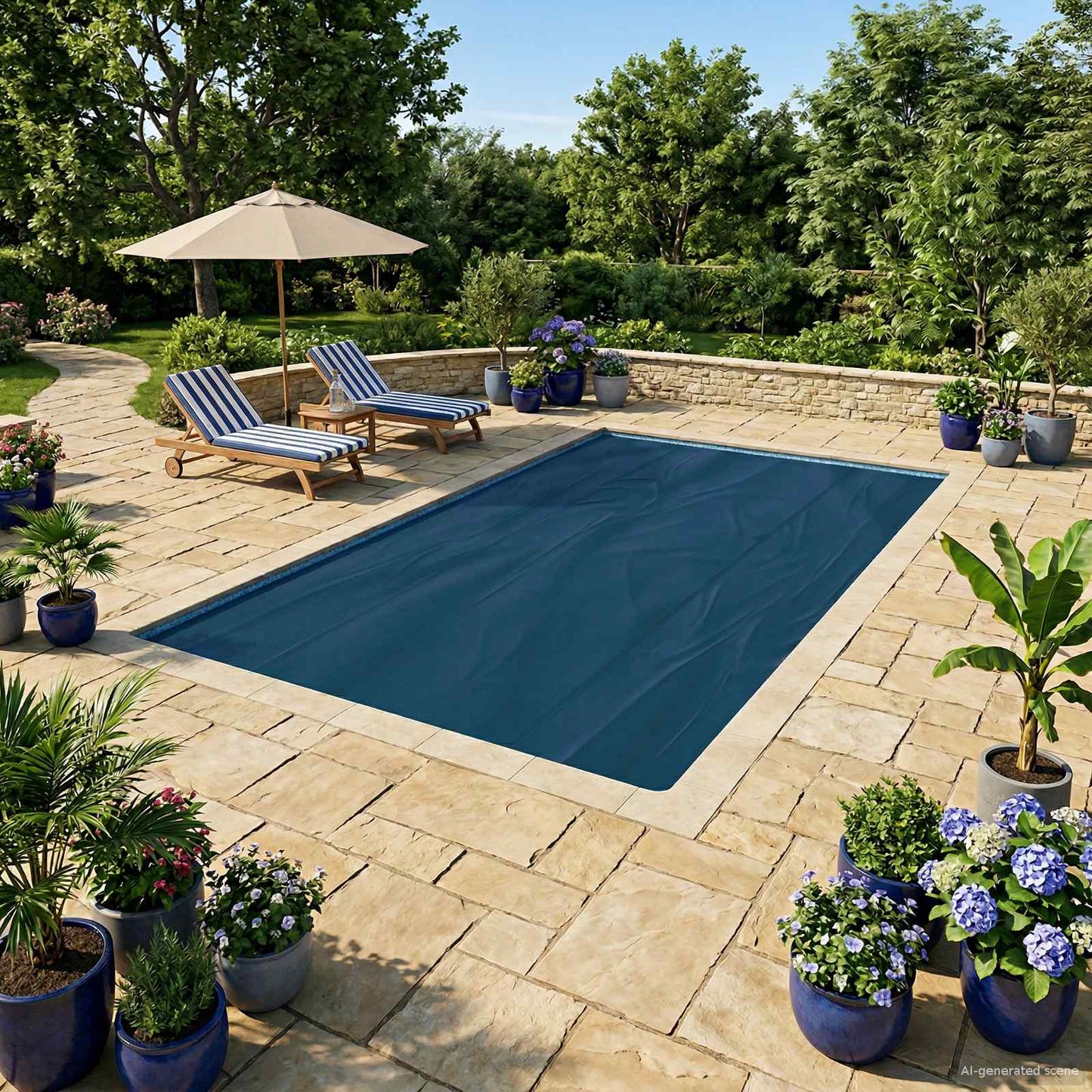 vidaXL Solar Pool Cover Heavy Quality 549 x 274 cm 200 μm Square PE