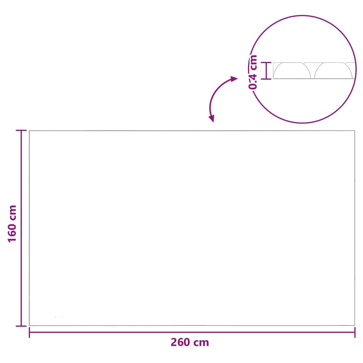 vidaXL Solar Pool Cover Extra Heavy 260 x 160 cm 400 μm Square PE Blue