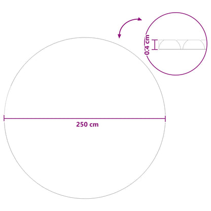 vidaXL Solar Pool Cover Extra Heavy Ø 250 cm 400 μm Round PE