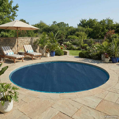 vidaXL Solar Pool Cover Extra Heavy Ø 381 cm 400 μm Round PE