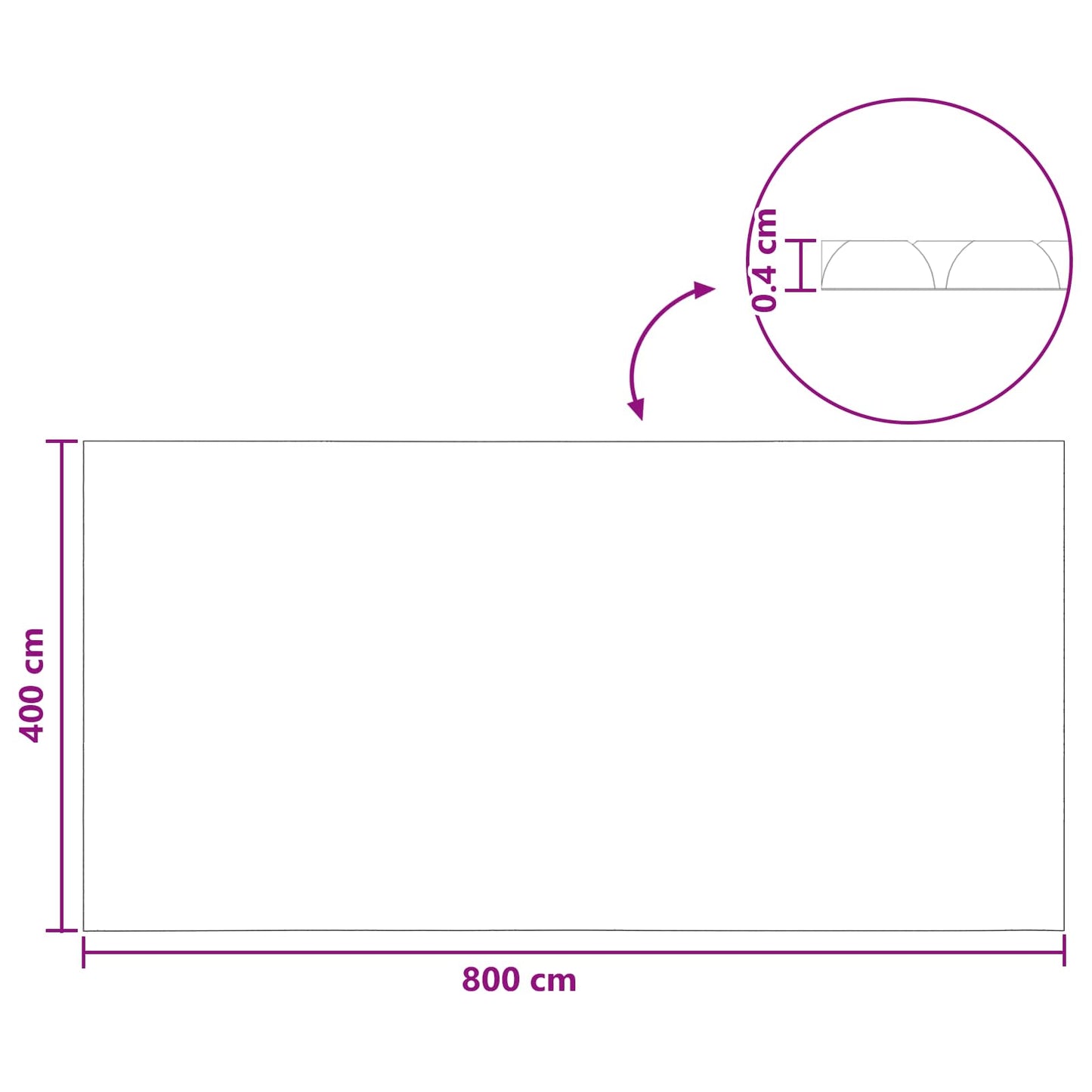 vidaXL Solar Pool Cover Heavy Quality 800 x 400 cm 200 μm Square PE