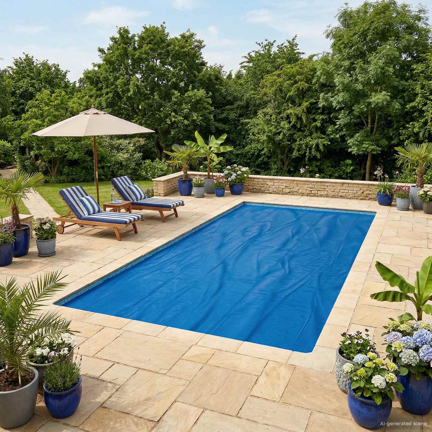 vidaXL Solar Pool Cover Extra Heavy 800 x 400 cm 400 μm Square PE