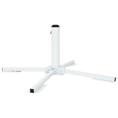 vidaXL Parasol Stand White Steel