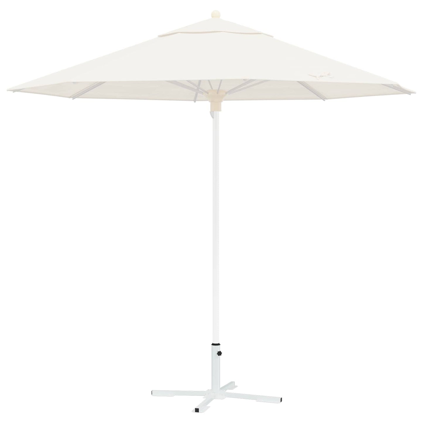 vidaXL Parasol Stand White Steel