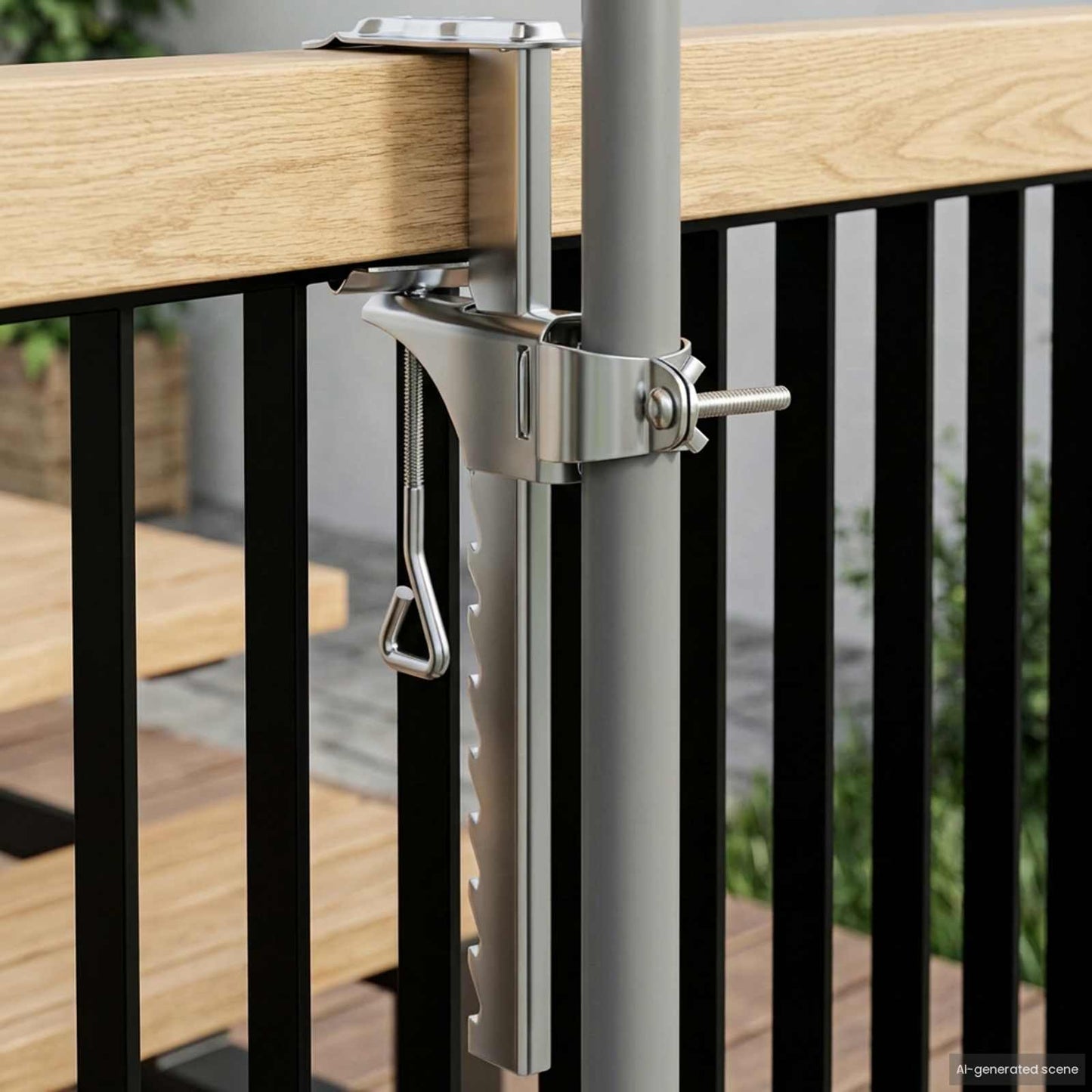 vidaXL Parasol Base Silver Steel