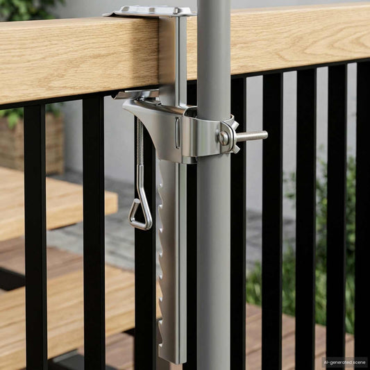 vidaXL Parasol Base Silver Steel