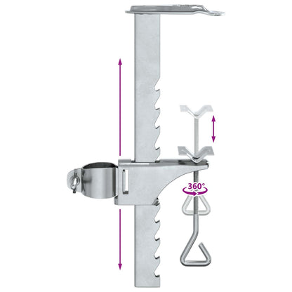 vidaXL Parasol Base Silver Steel
