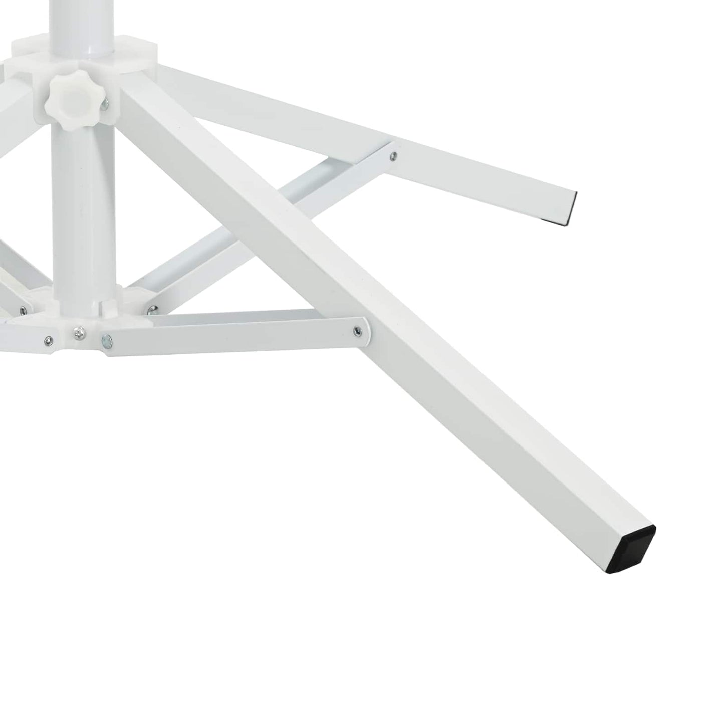 vidaXL Parasol Stand White Steel for 25-32 mm Pole