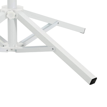 vidaXL Parasol Stand White Steel for 25-32 mm Pole