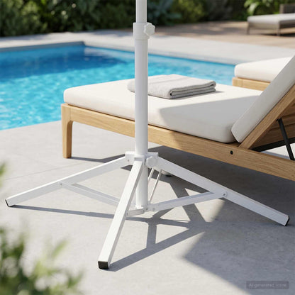 vidaXL Parasol Stand White Steel for 25-32 mm Pole