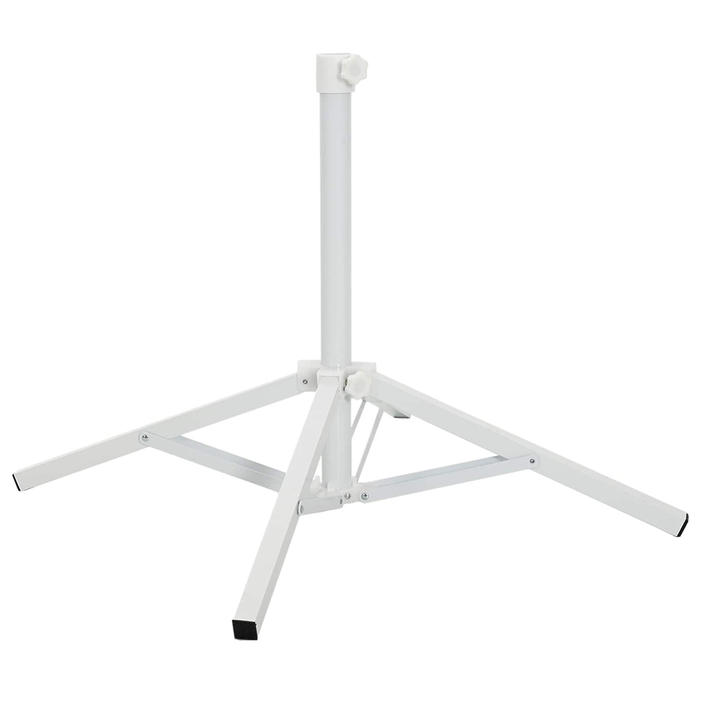vidaXL Parasol Stand White Steel for 25-32 mm Pole