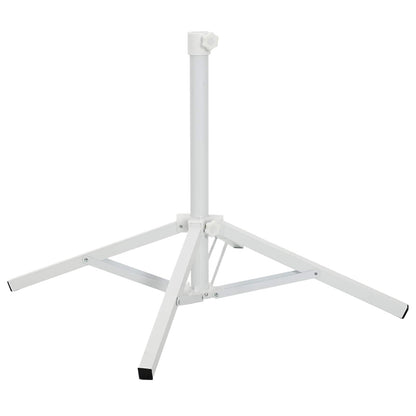 vidaXL Parasol Stand White Steel for 25-32 mm Pole