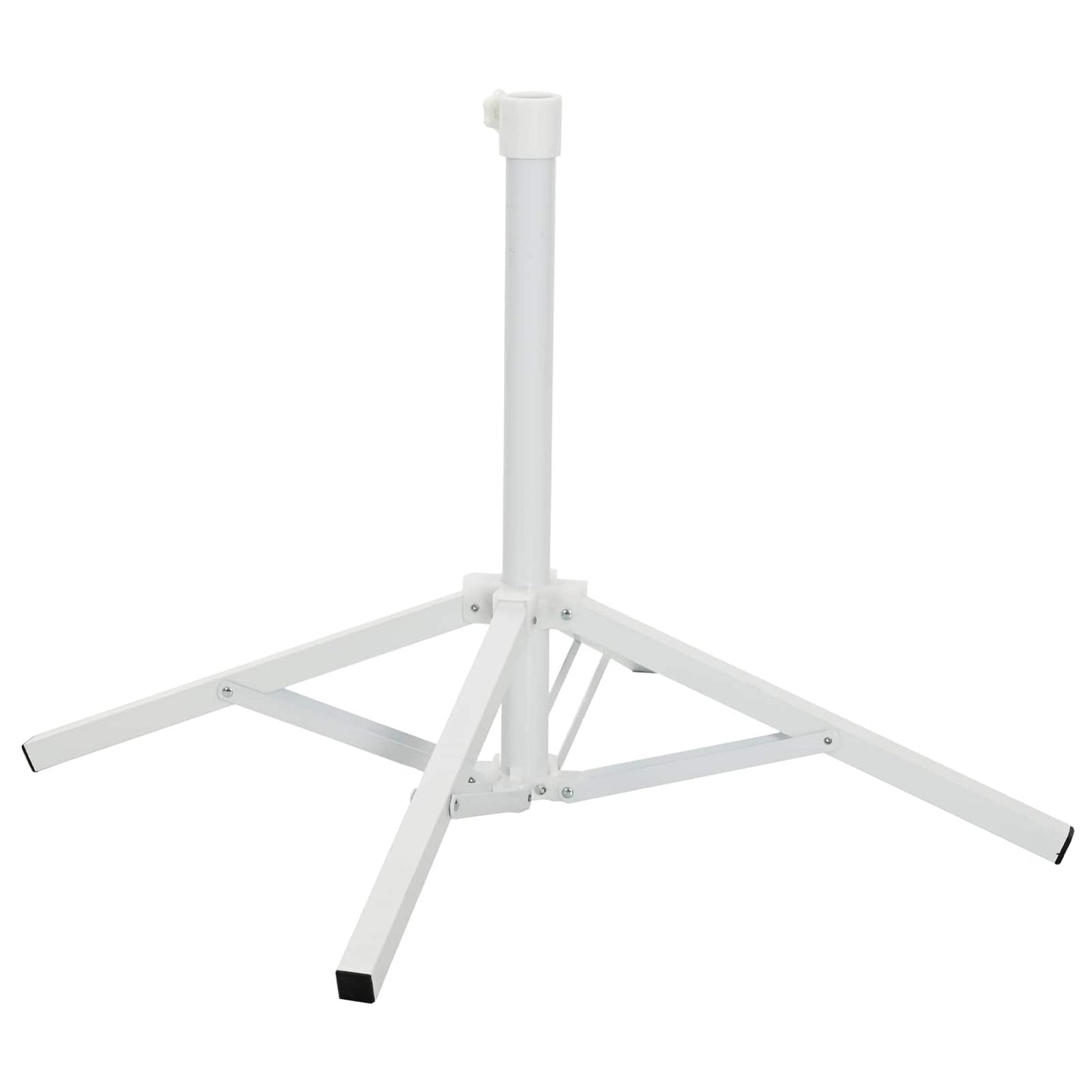 vidaXL Parasol Stand White Steel for 25-32 mm Pole