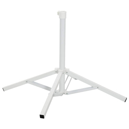 vidaXL Parasol Stand White Steel for 25-32 mm Pole
