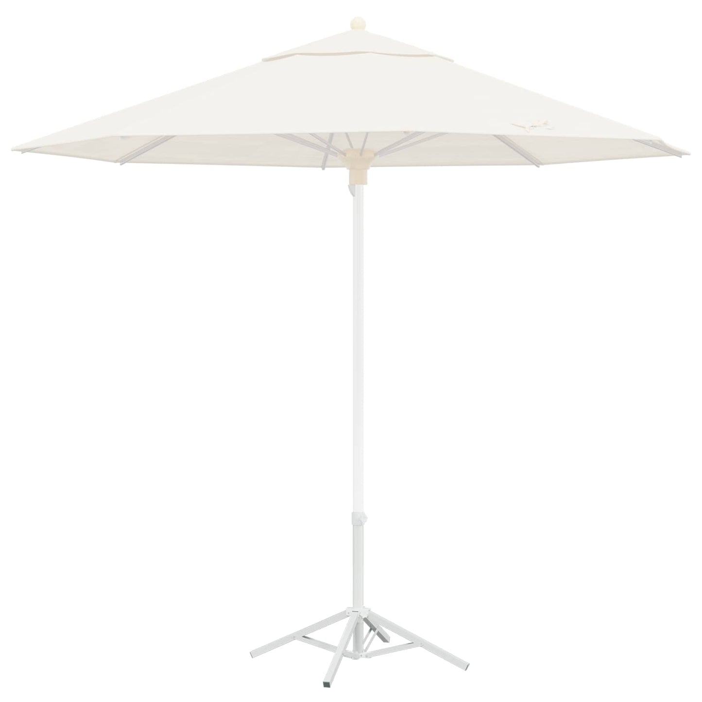 vidaXL Parasol Stand White Steel for 25-32 mm Pole