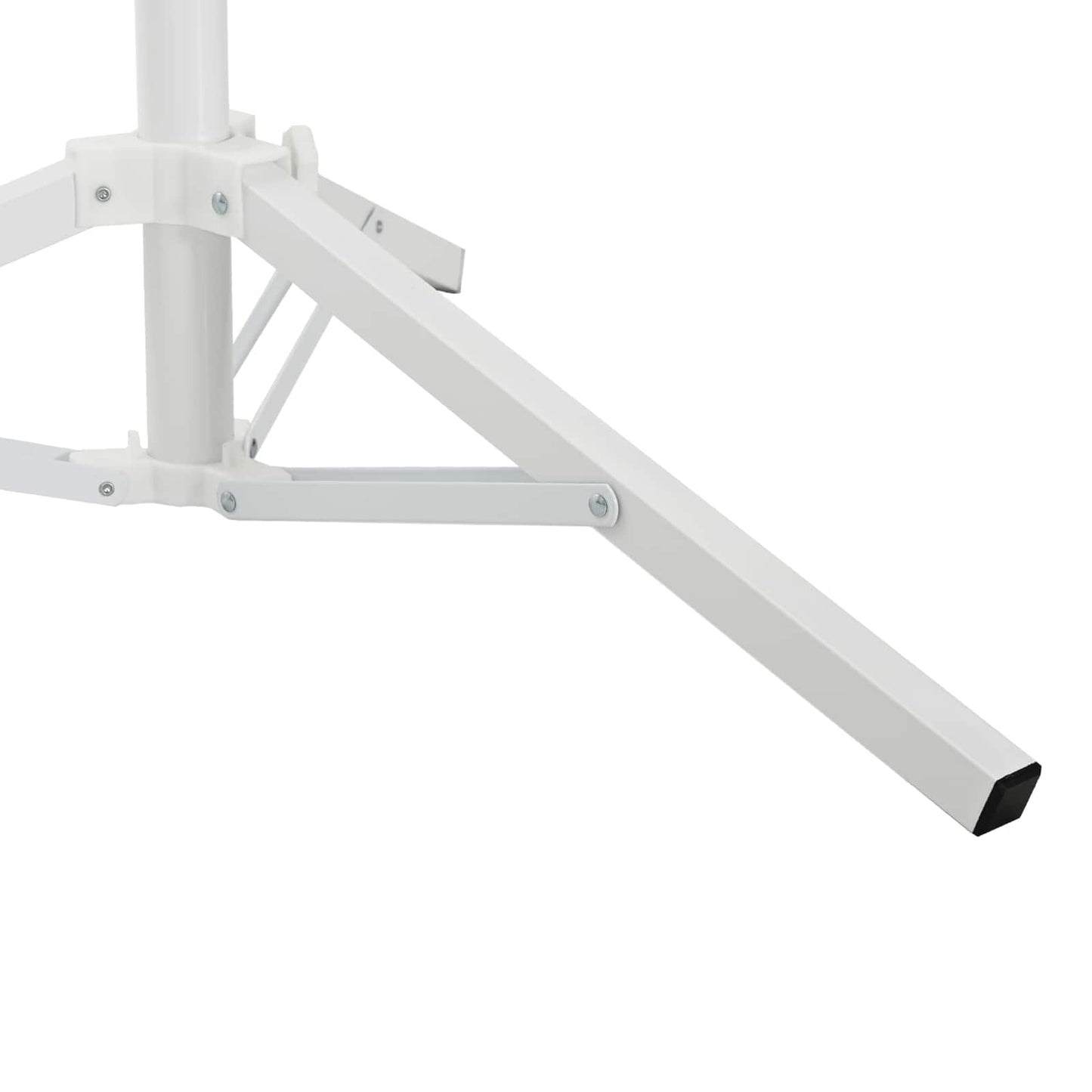 vidaXL Parasol Stand White Steel for 25-32 mm Pole