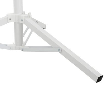 vidaXL Parasol Stand White Steel for 25-32 mm Pole