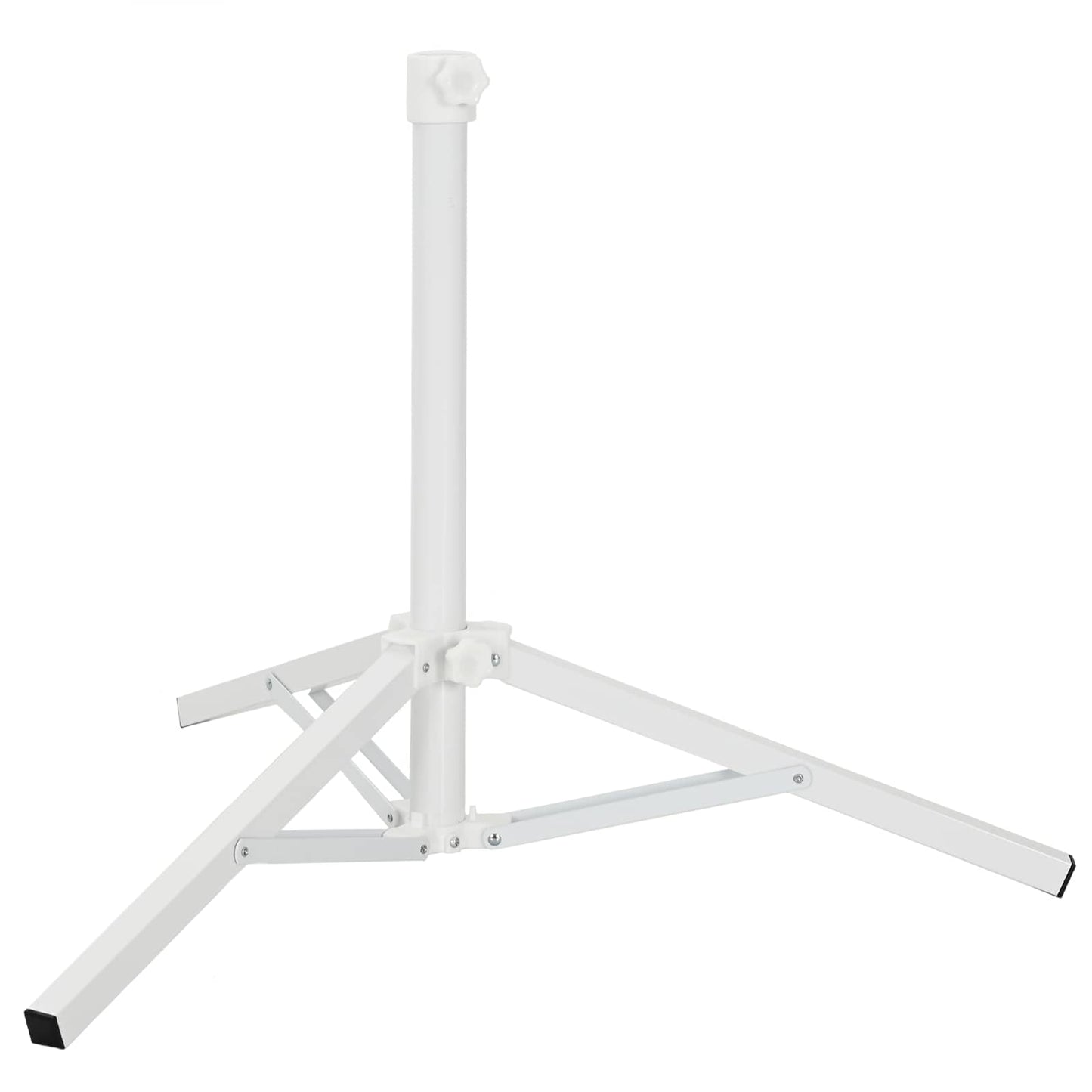 vidaXL Parasol Stand White Steel for 25-32 mm Pole