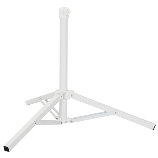 vidaXL Parasol Stand White Steel for 25-32 mm Pole