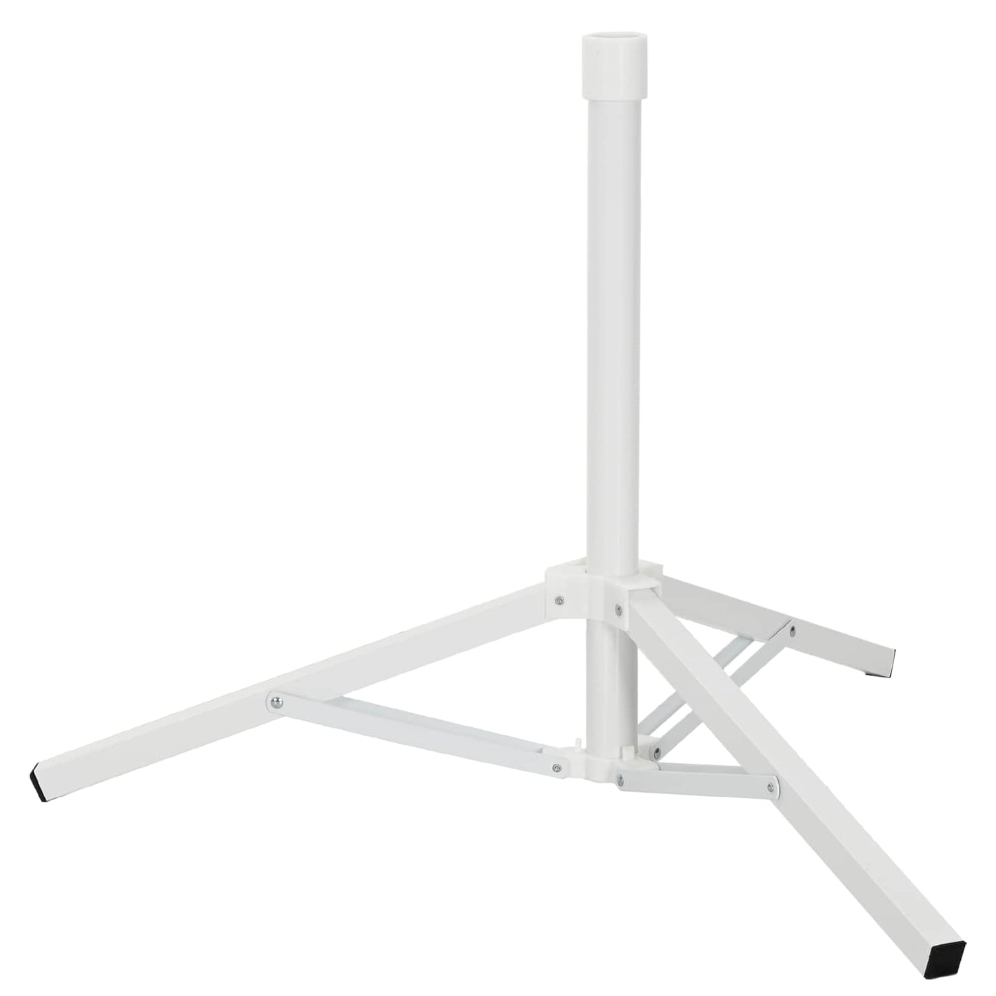 vidaXL Parasol Stand White Steel for 25-32 mm Pole