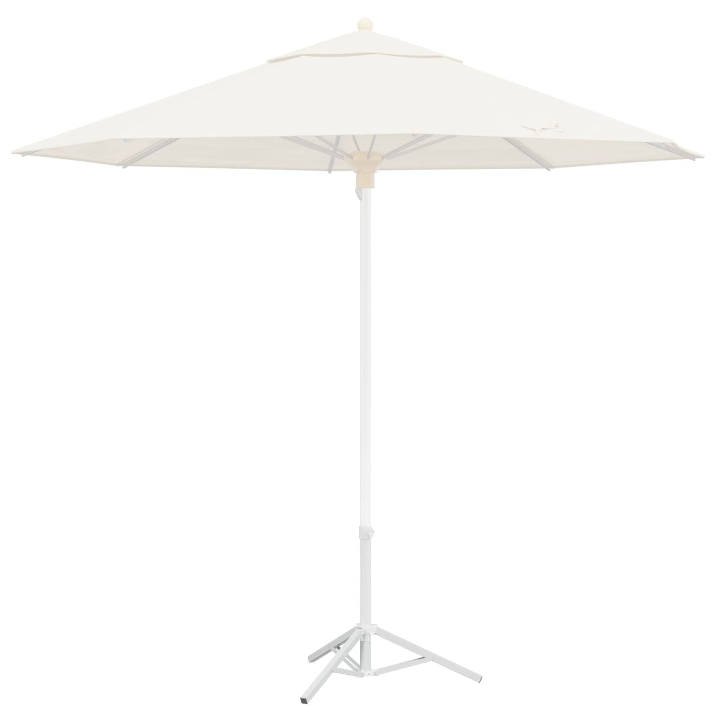 vidaXL Parasol Stand White Steel for 25-32 mm Pole